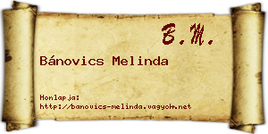 Bánovics Melinda névjegykártya