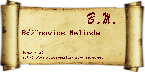 Bánovics Melinda névjegykártya